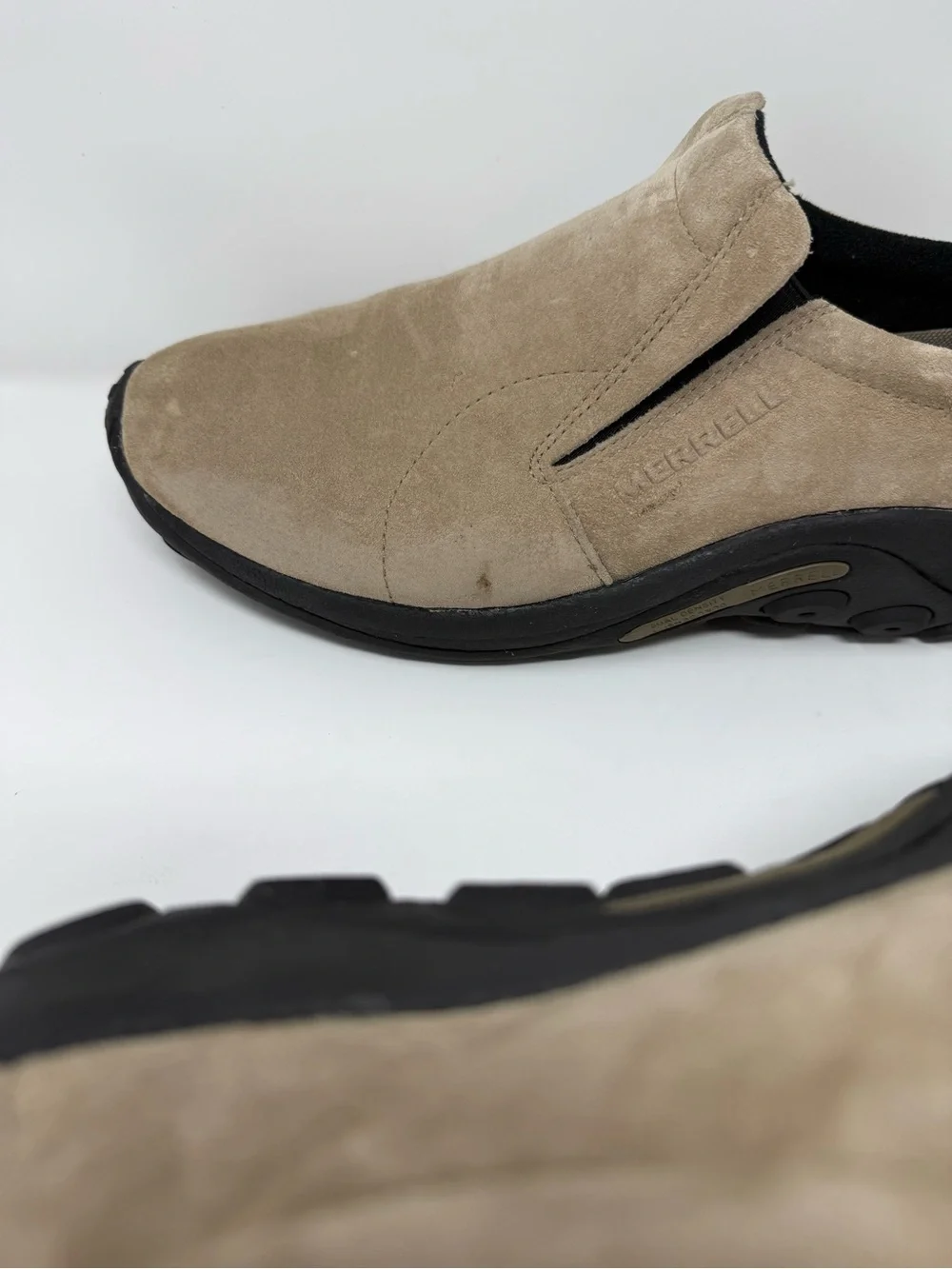 Merrell Taupe Suede Slip-On Loafers
